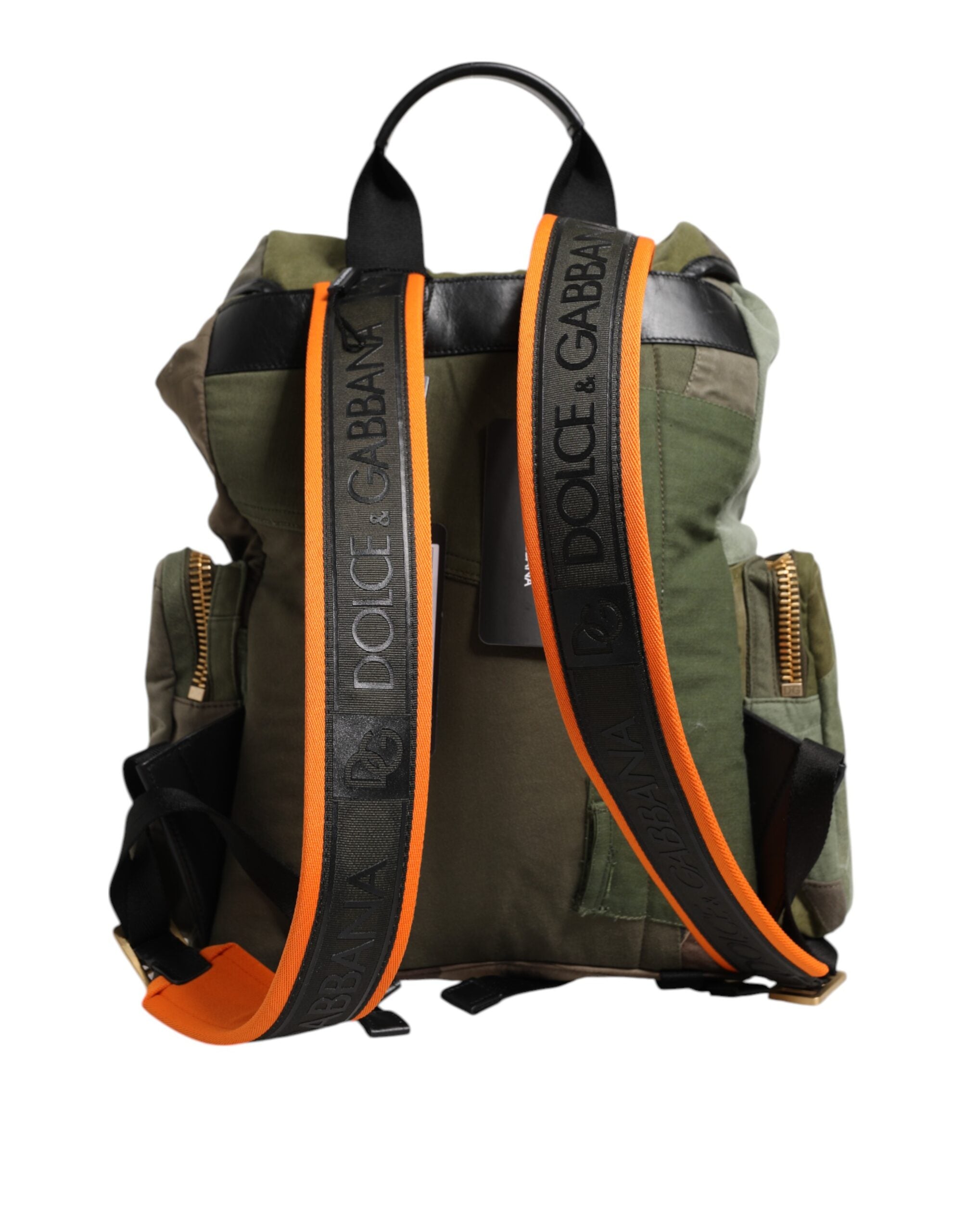 Dolce &amp;amp; Gabbana Militärgrön Patchwork Ryggsäck