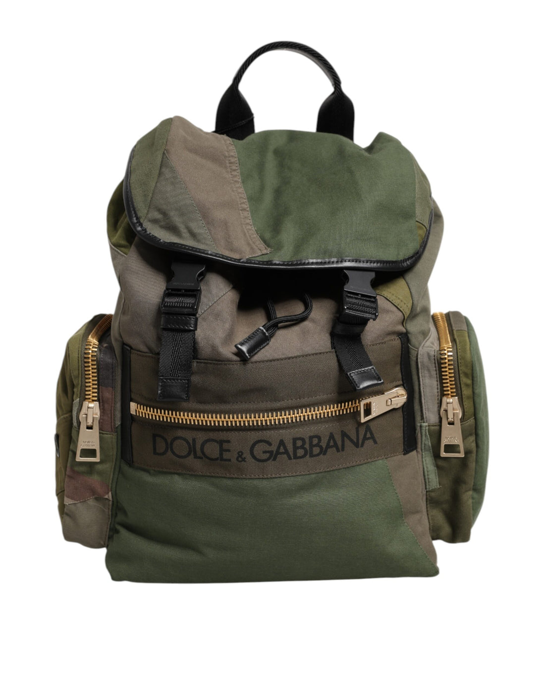 Dolce &amp;amp; Gabbana Militärgrön Patchwork Ryggsäck