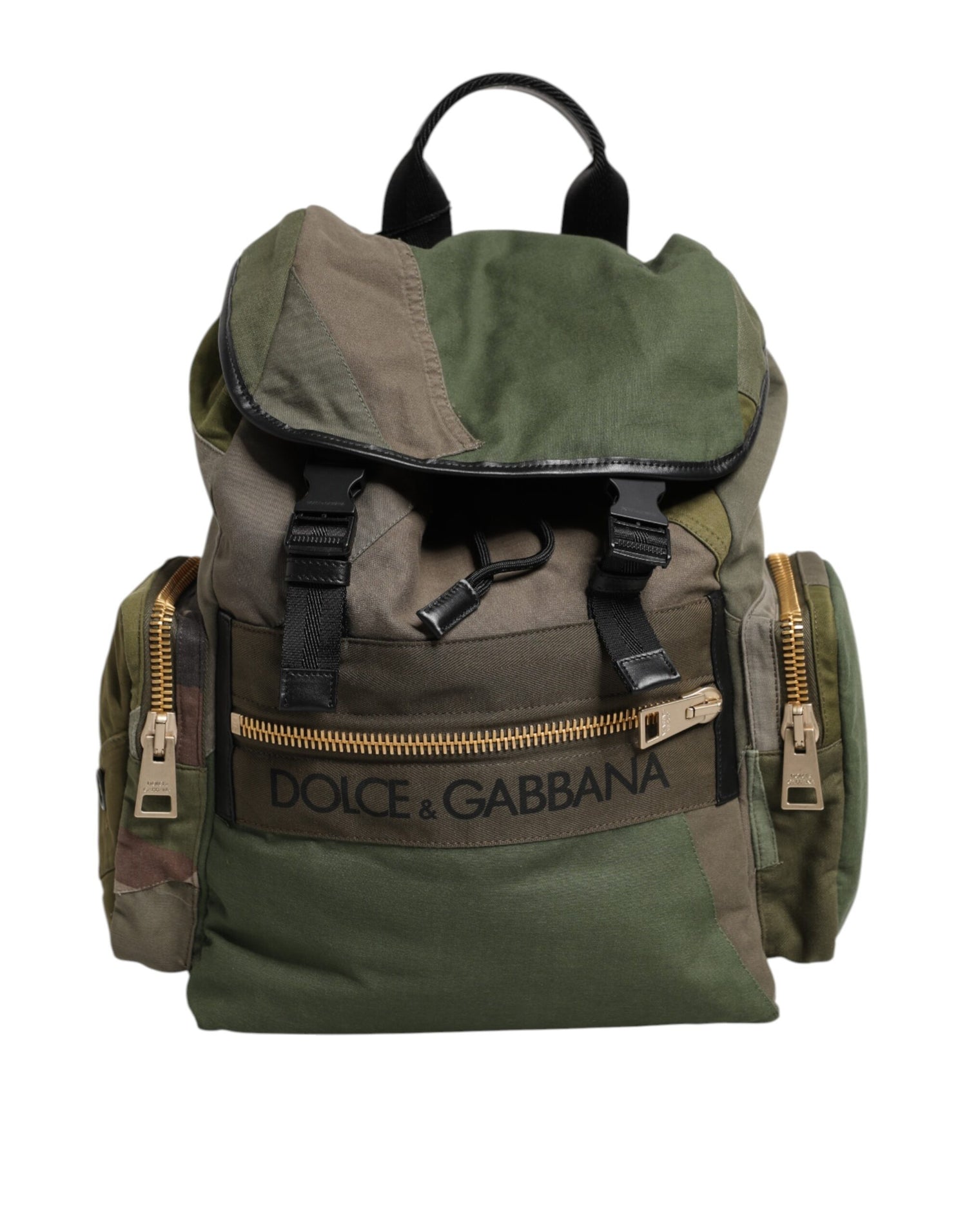 Dolce &amp;amp; Gabbana Militärgrön Patchwork Ryggsäck