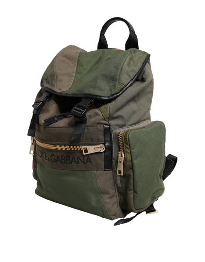 Dolce &amp;amp; Gabbana Militärgrön Patchwork Ryggsäck