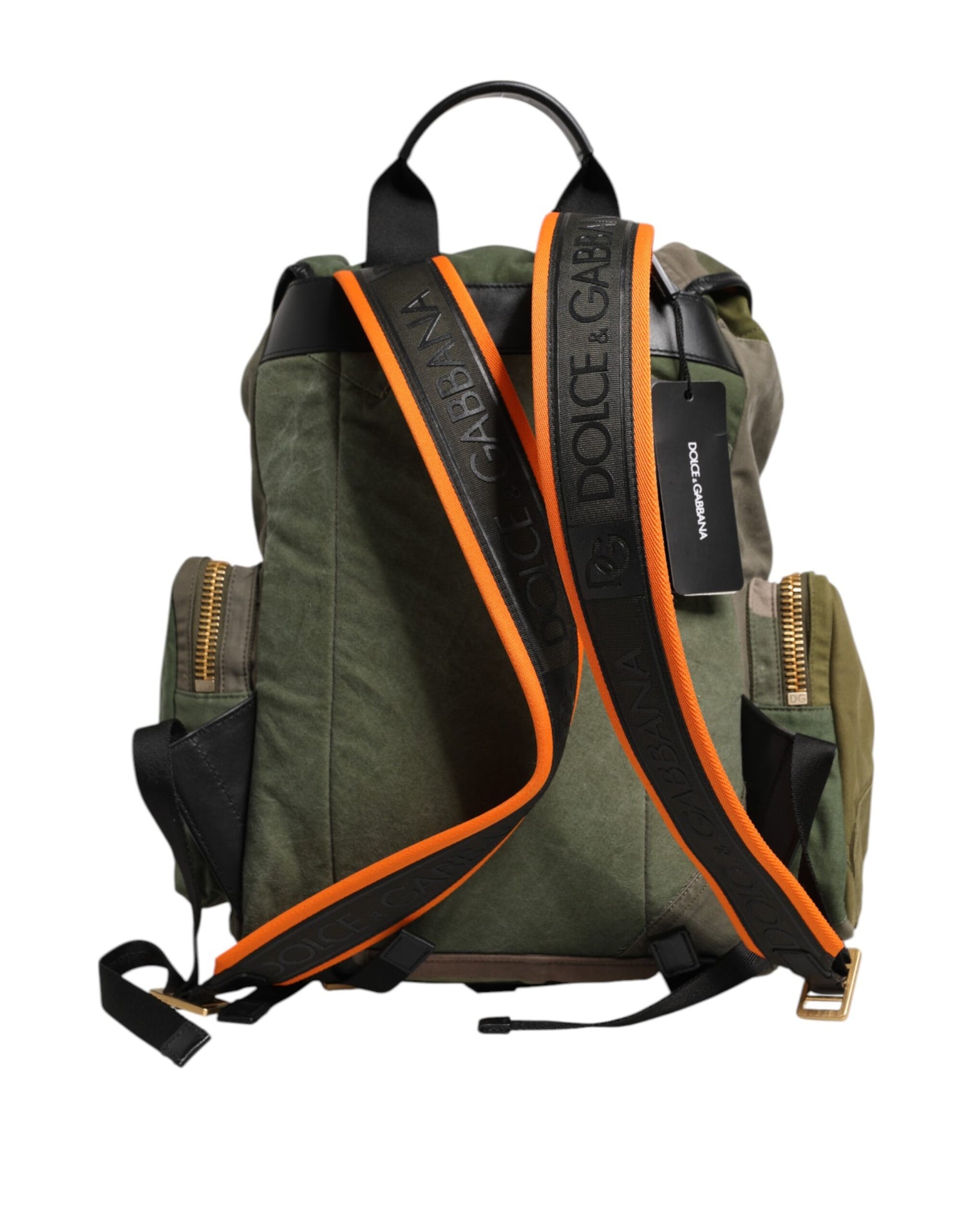 Dolce &amp;amp; Gabbana Militärgrön Patchwork Ryggsäck