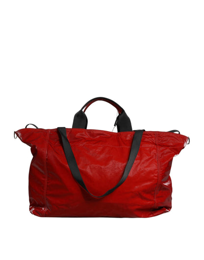 Dolce &amp;amp; Gabbana Röd Nylon Hand Shoulder Duffel Resväska