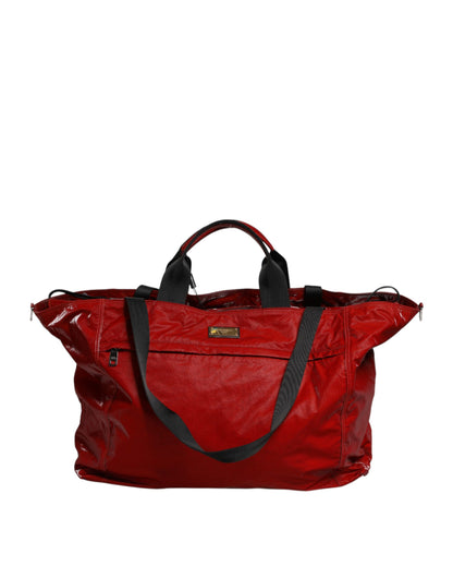 Dolce &amp;amp; Gabbana Röd Nylon Hand Shoulder Duffel Resväska