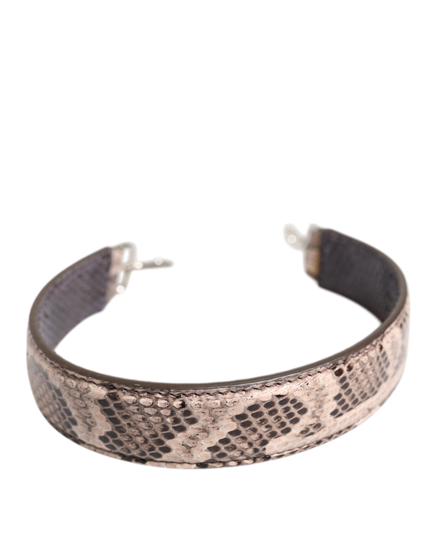 Dolce &amp;amp; Gabbana Beige Exotisk Läderväska Tillbehör Axelrem