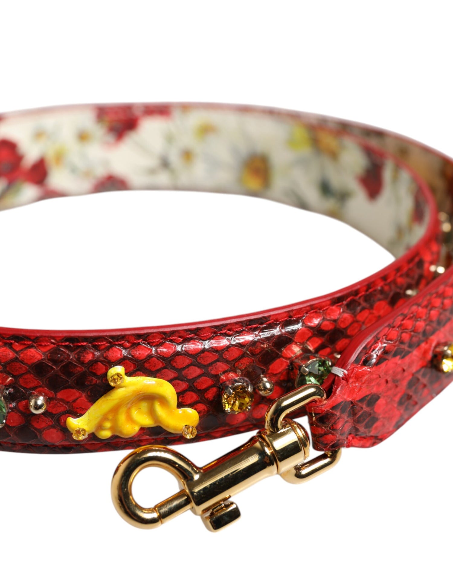 Dolce &amp;amp; Gabbana flerfärgad utsmyckad handväska med axelrem