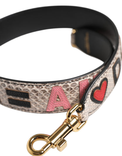 Dolce &amp;amp; Gabbana Multicolor DG AMORE Patch Väska Tillbehör Axelrem