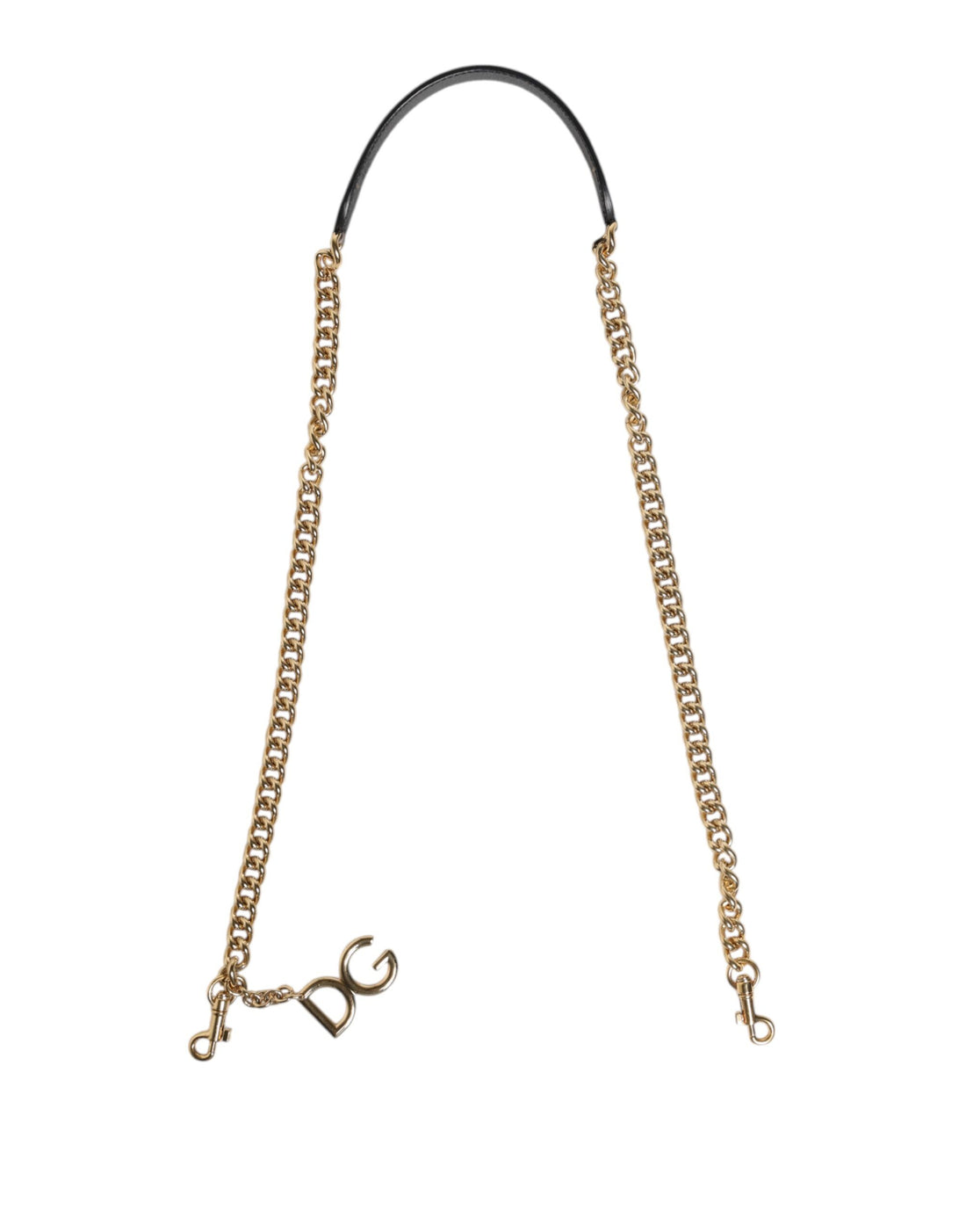 Dolce &amp;amp; Gabbana Brun Leopard Guld Mässingskedja Accessoar Axelrem
