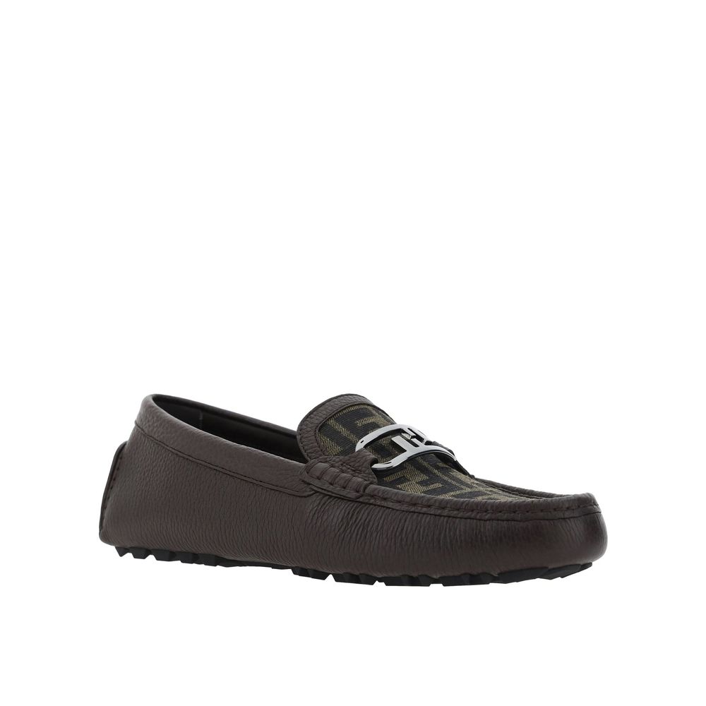 Fendi Loafers i Läder med Monogram