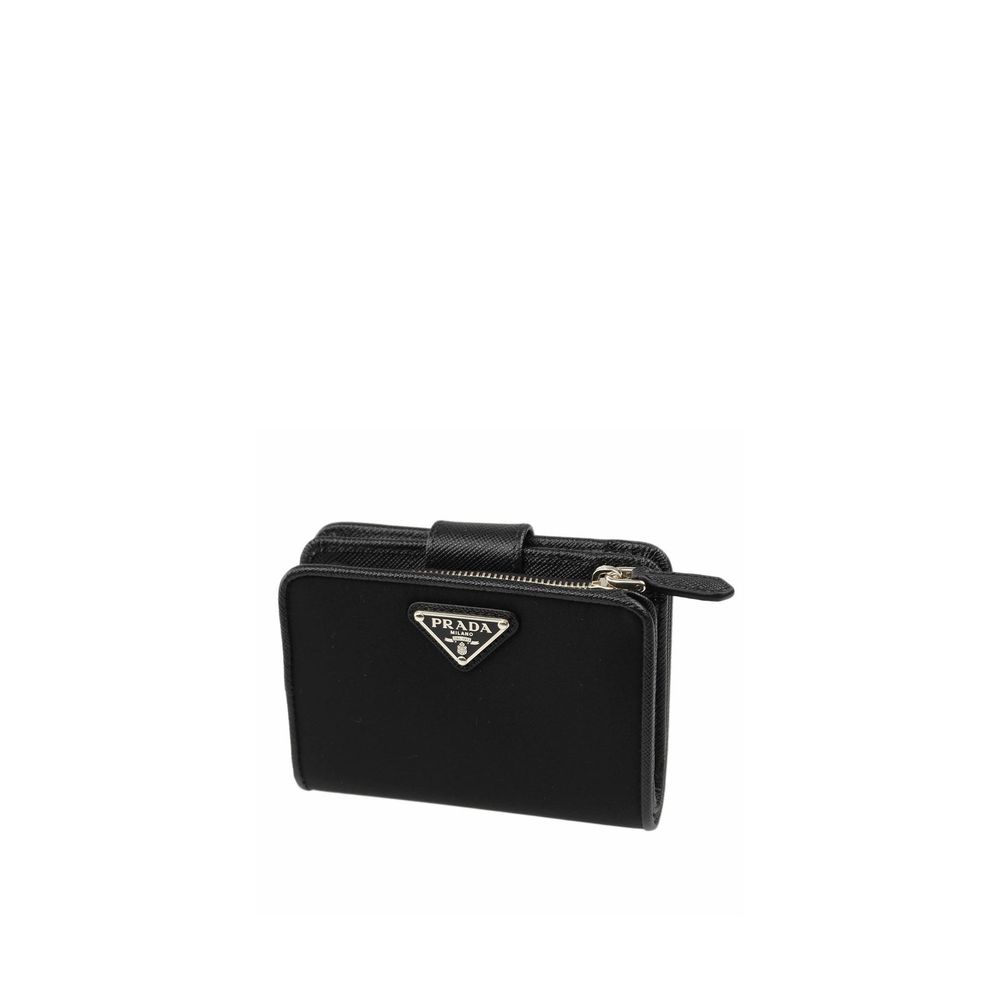 Prada Fransk Plånbok i Nylon och Läder