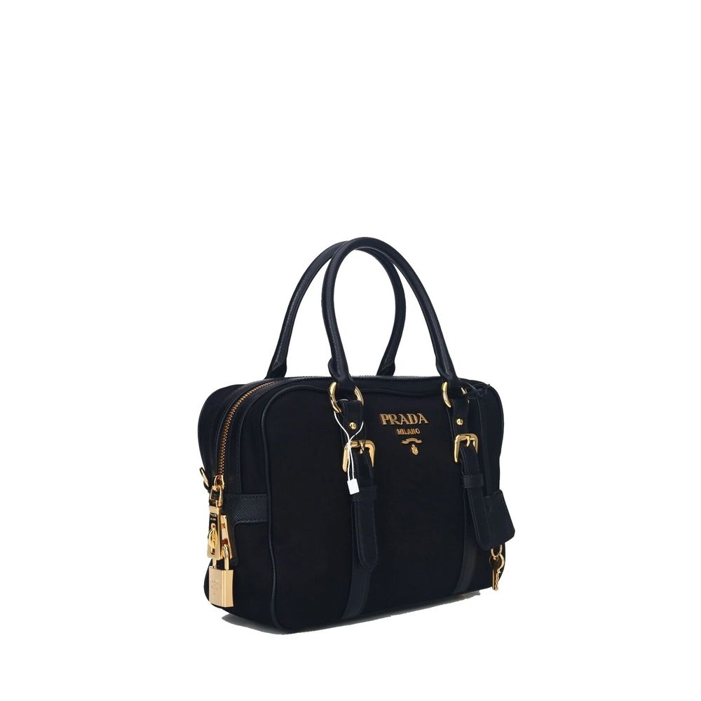Prada Logotyp Nylon Topp Handväska