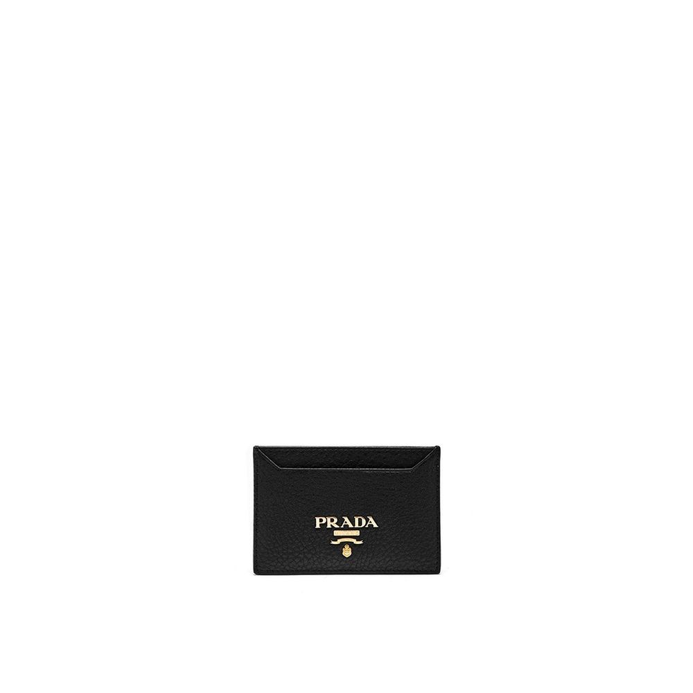Prada-logotypkortshållare i läder