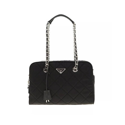 Prada axelväska i quiltad nylon