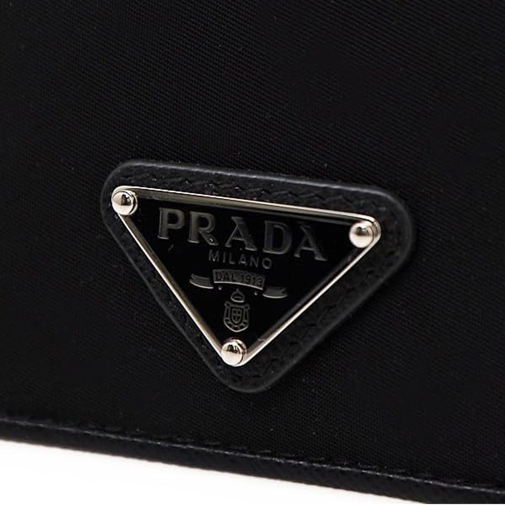 Prada Korthållare i nylon och läder