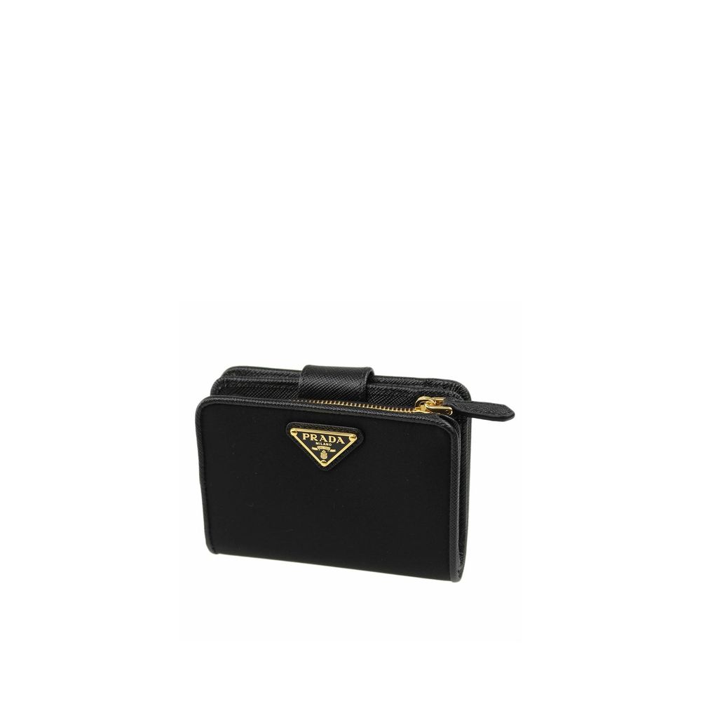 Prada Fransk Plånbok i Nylon och Läder