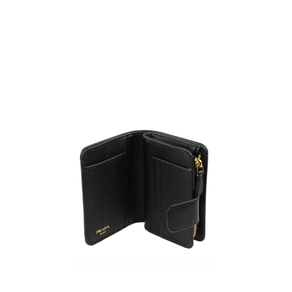 Prada Fransk Plånbok i Nylon och Läder