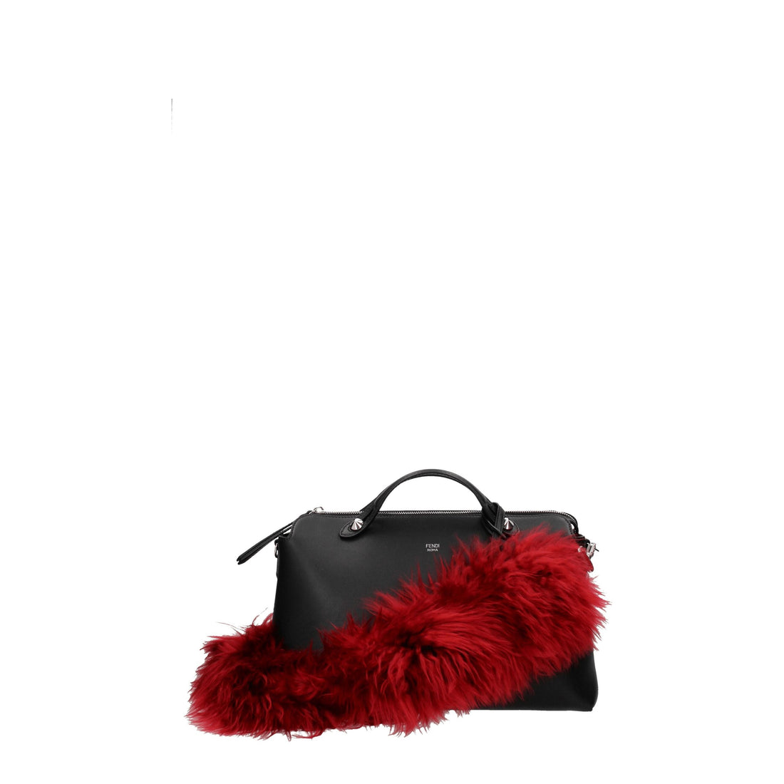 Fendi röda läderaxelväskor
