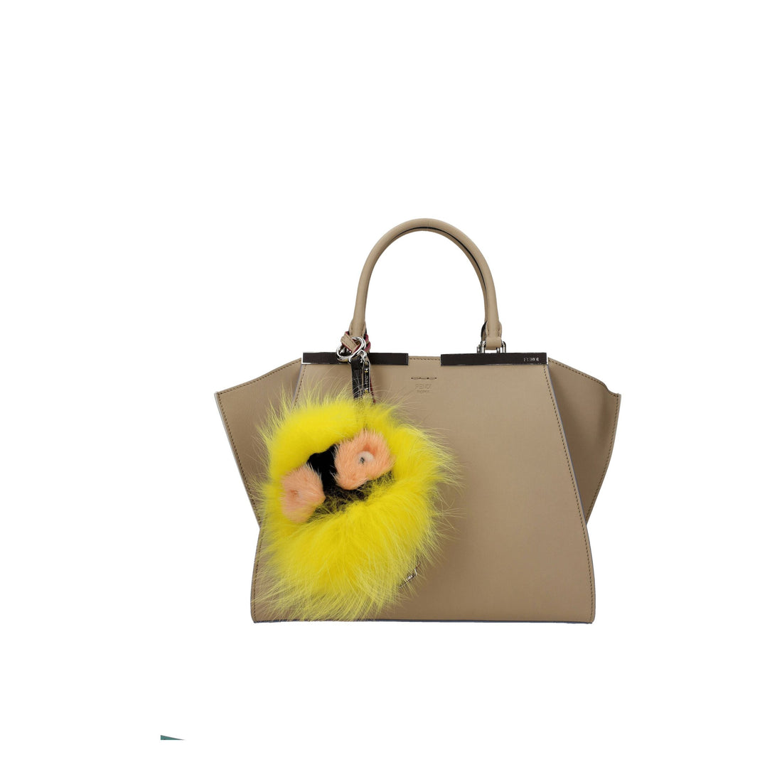 Fendi Gula Pälsnyckelringar