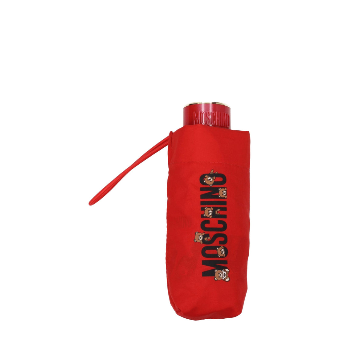Moschino röda polyesterparaplyer