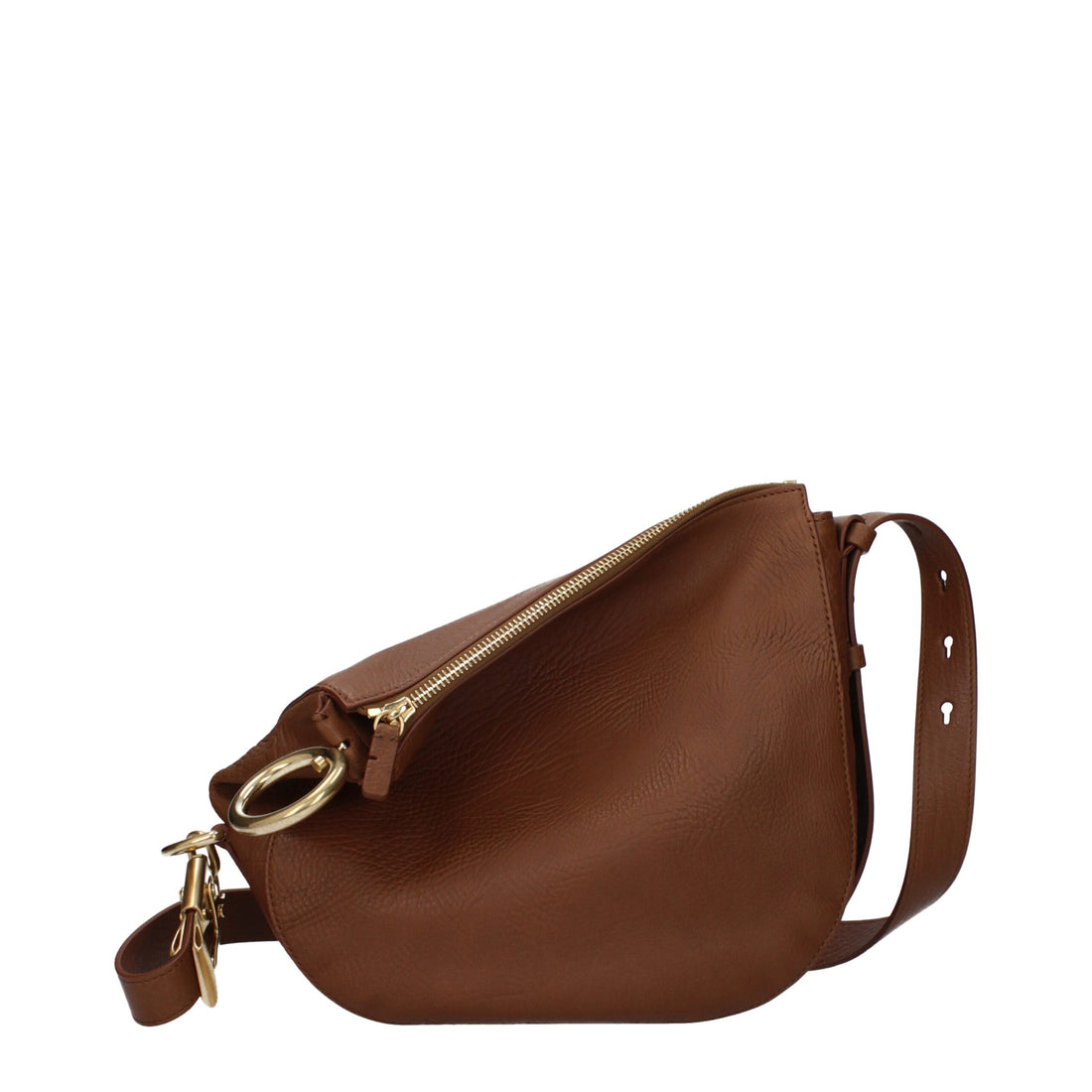 Burberry bruna läderaxelväskor