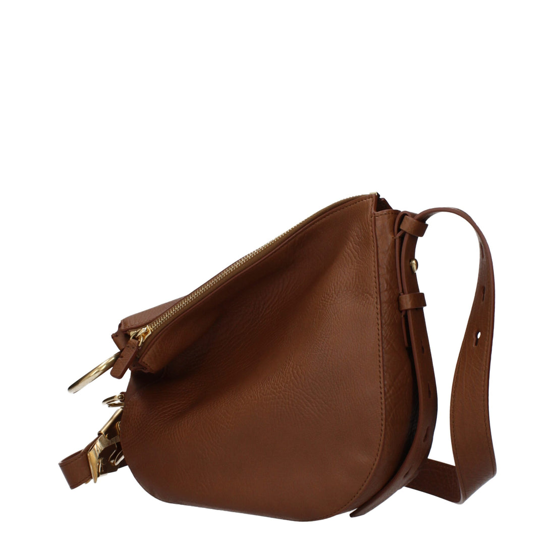 Burberry bruna läderaxelväskor