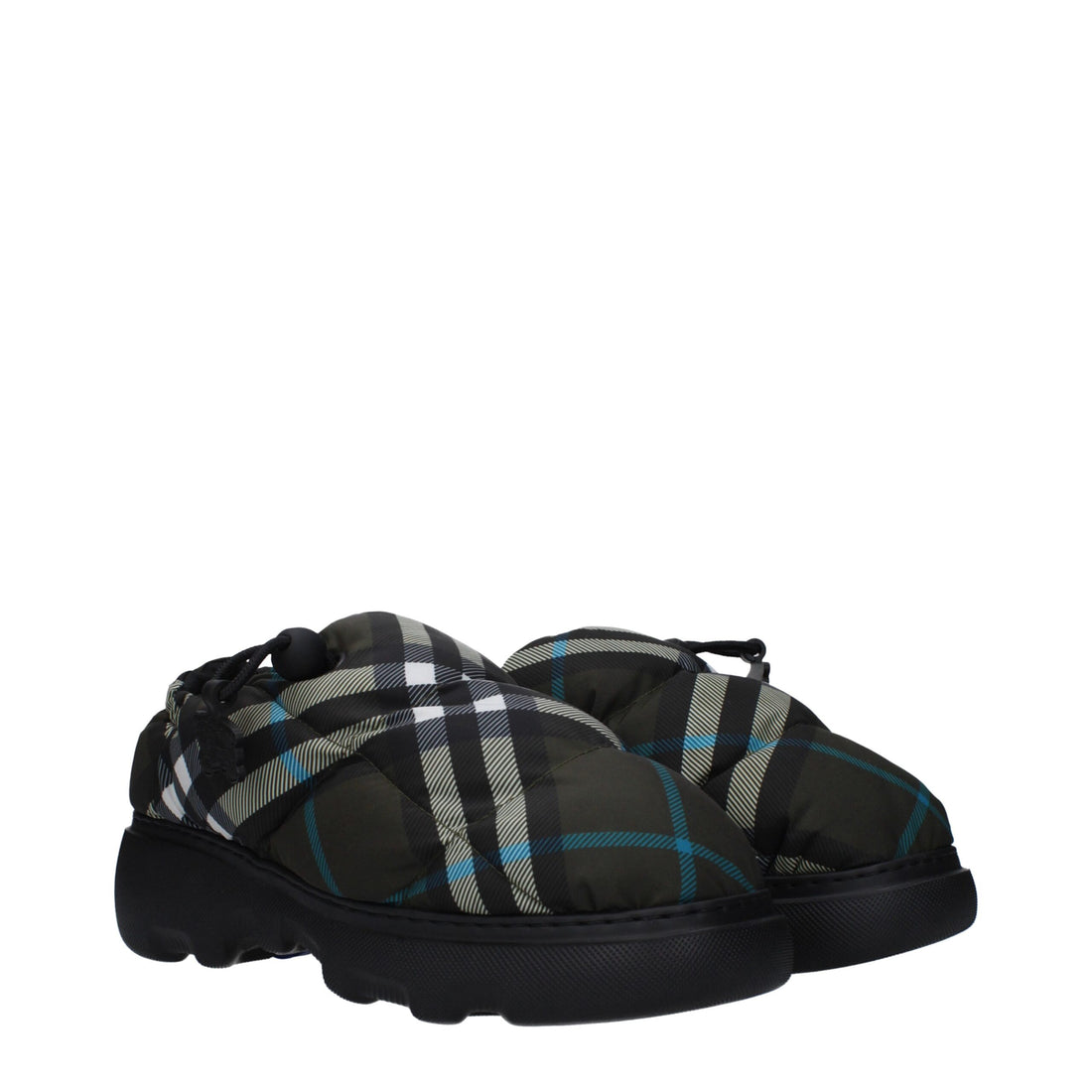 Burberry Gröna Slip-On Loafers i Tyg