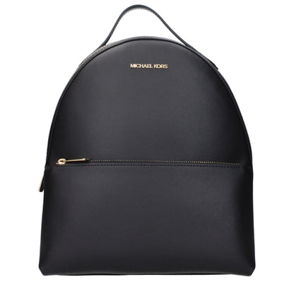 Michael Kors svarta läderryggsäckar
