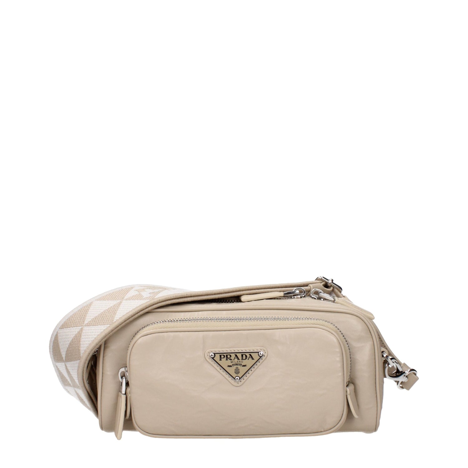 Prada Beige Läder Axelväskor