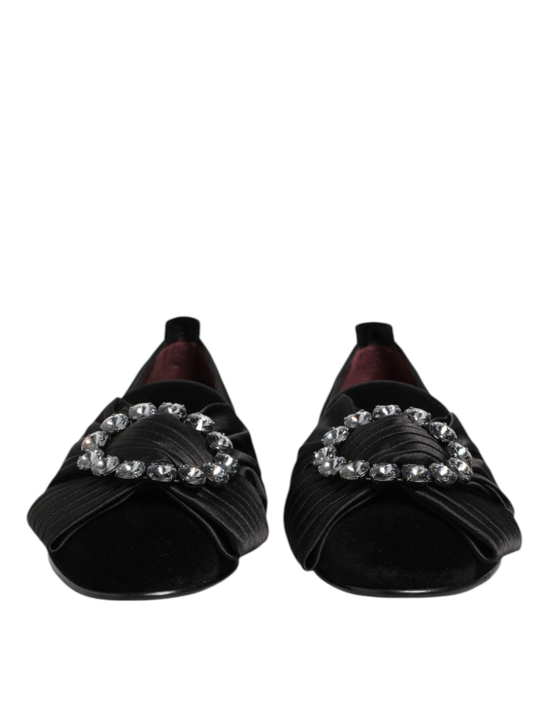 Dolce &amp;amp; Gabbana Svarta VATICANO Slip-On Skor Med Kristallband
