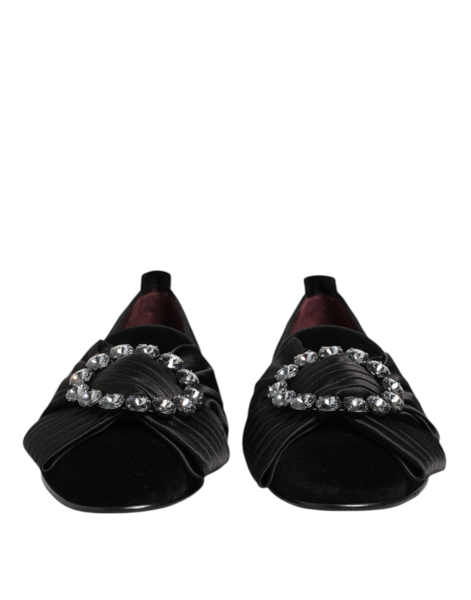 Dolce &amp;amp; Gabbana Svarta VATICANO Slip-On Skor Med Kristallband
