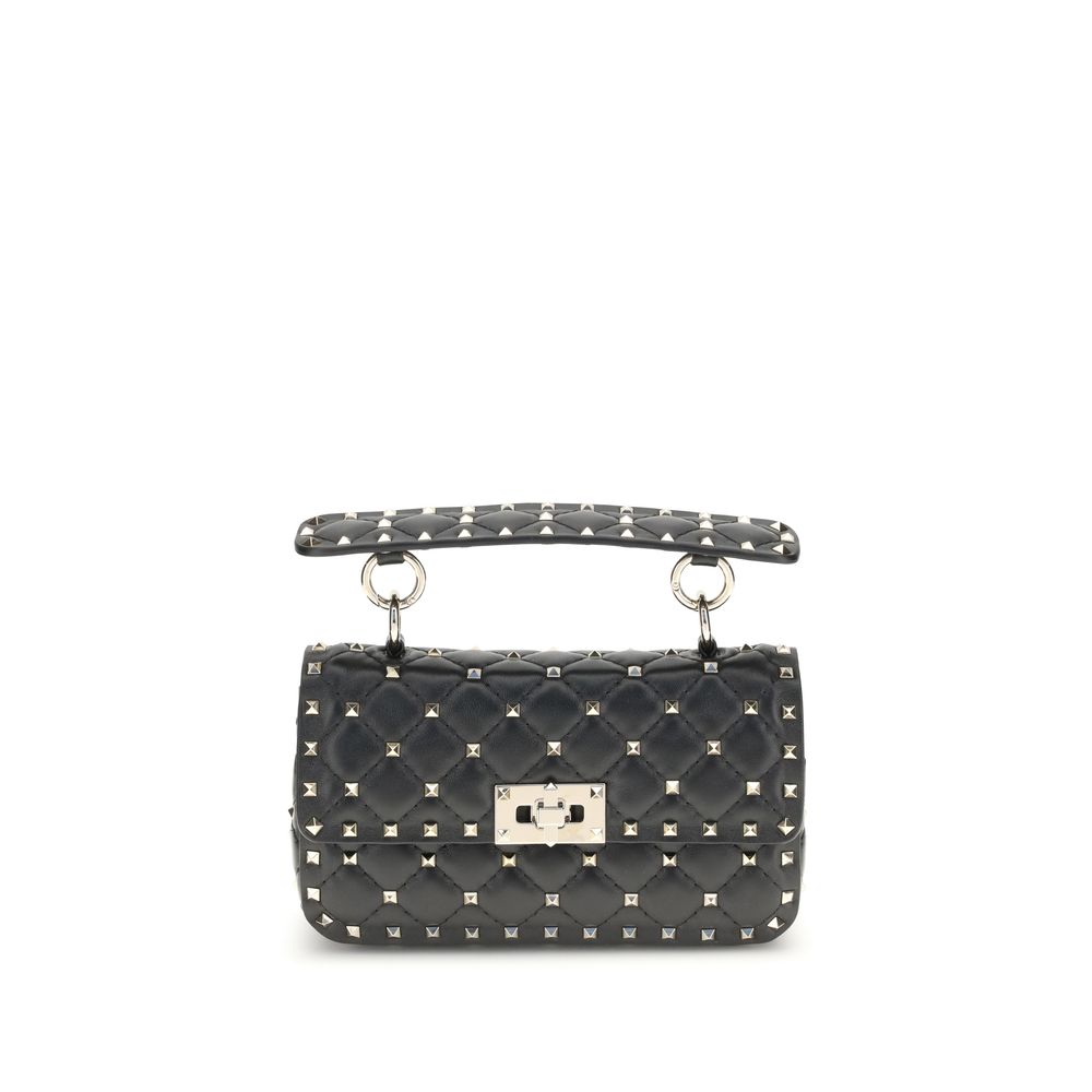 Valentino Garavani liten Rockstud-väska i läder med spikes