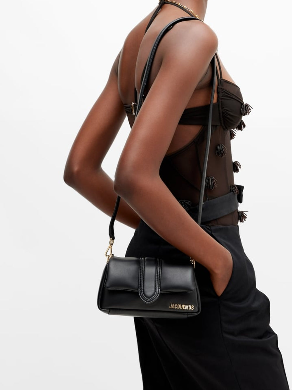 Jacquemus Le Petit Bambimou svart väska