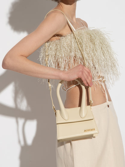 Jacquemus Le Chiquito Moyen elfenbensväska