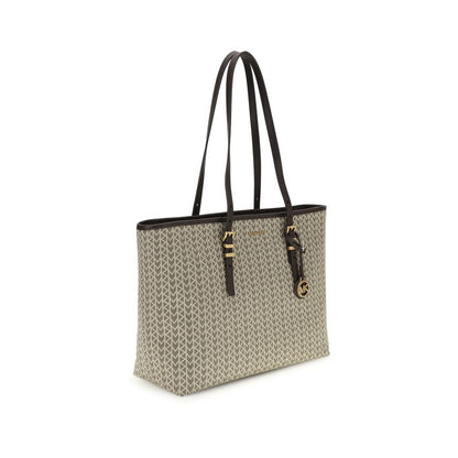 Michael Kors Quinn stor jacquardväska med logotyp