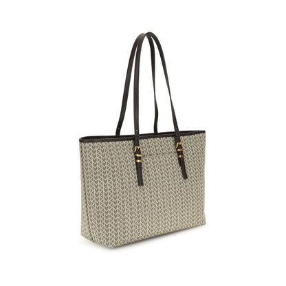 Michael Kors Quinn stor jacquardväska med logotyp