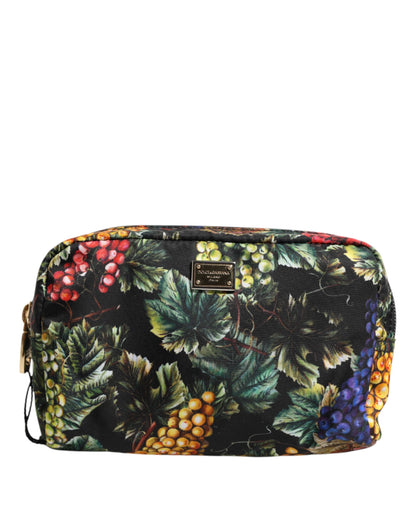 Dolce &amp;amp; Gabbana flerfärgad druvmönstrad kuvertväska med logotypplakett