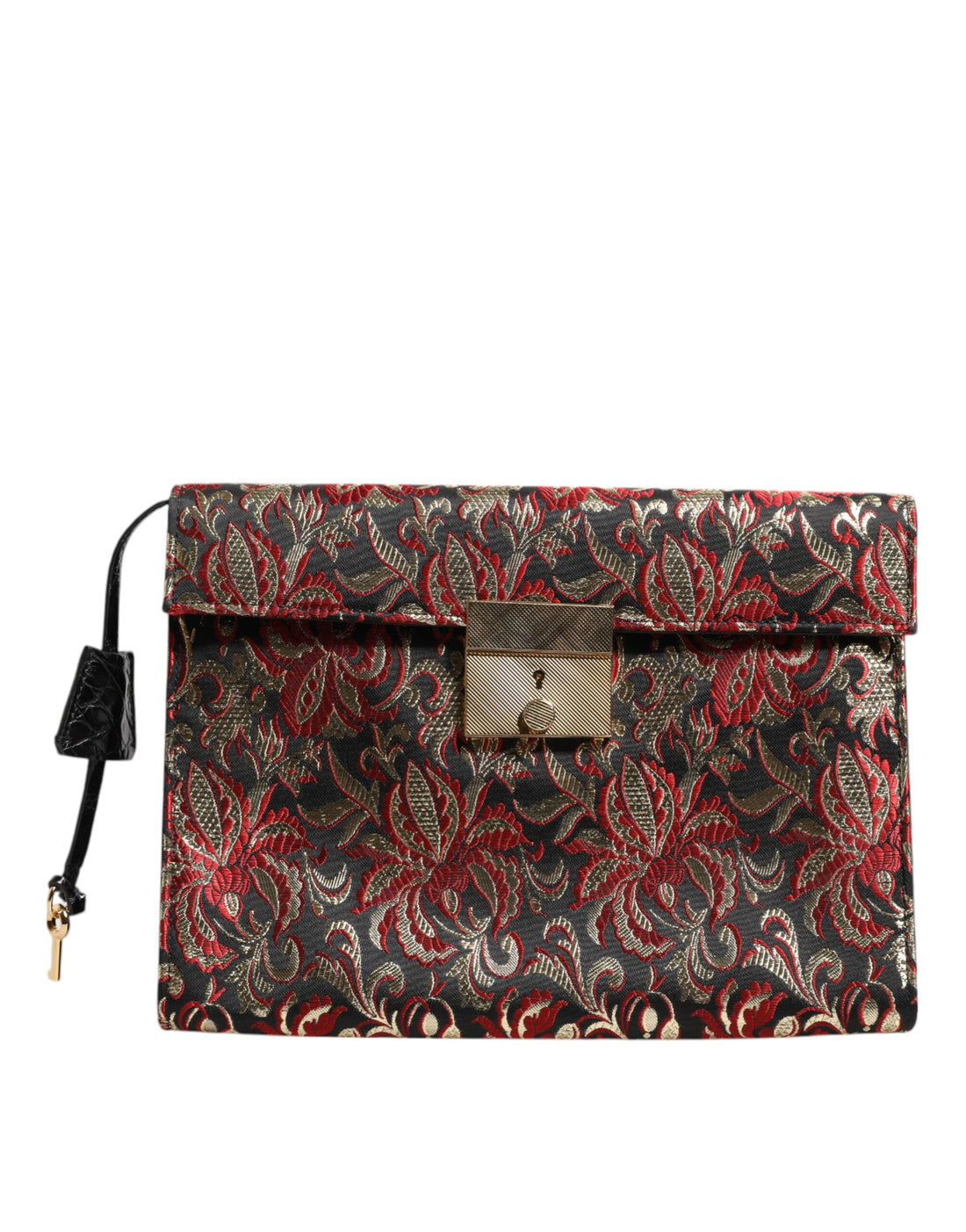 Dolce &amp;amp; Gabbana flerfärgad jacquard blommig dokumentportfölj