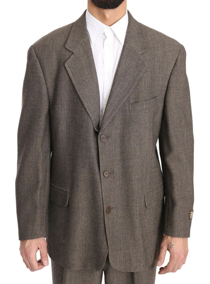 Dolce &amp;amp; Gabbana Brun Enkelknäppt Kostym I Ull