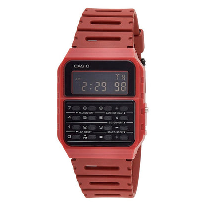 Casio röd hartsklocka