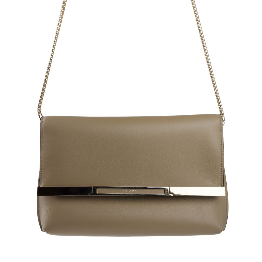 Giada beige läderaxelväska