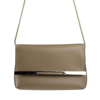 Giada beige läderaxelväska