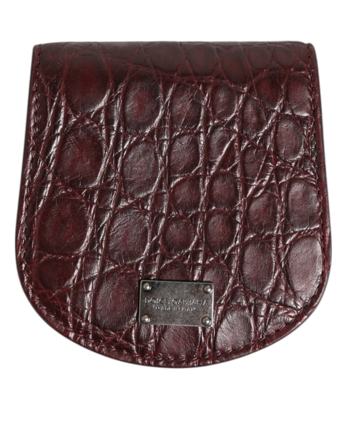 Dolce &amp;amp; Gabbana – Burgundy – Kondomfodral med mynt och exotisk hud – Plånbok