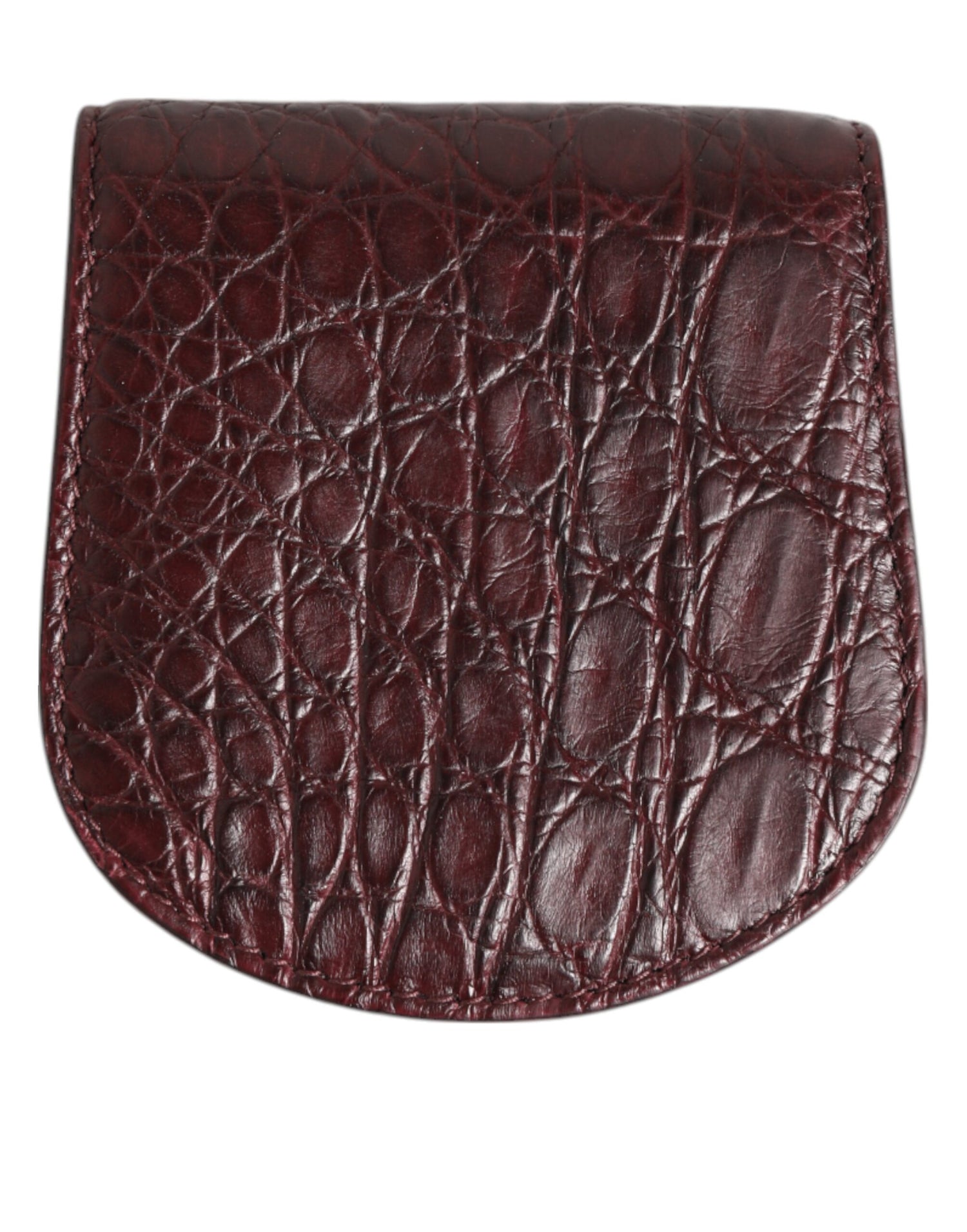 Dolce &amp;amp; Gabbana – Burgundy – Kondomfodral med mynt och exotisk hud – Plånbok