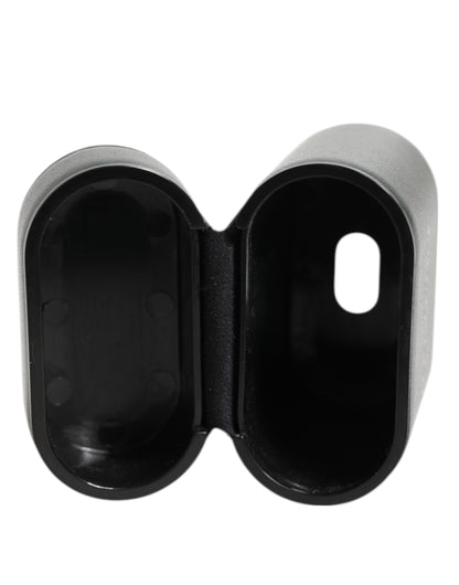 Dolce &amp;amp; Gabbana Svart Läderfodral med Logotyptryck och Flipfodral till Herr Airpods