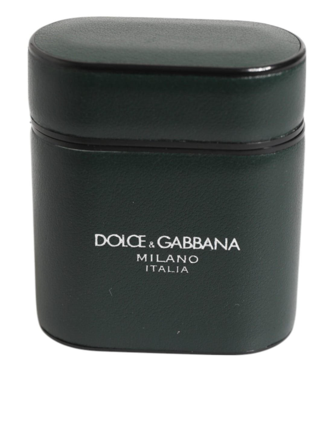 Dolce &amp;amp; Gabbana Svart Läderfodral med Logotyptryck och Flipfodral till Herr Airpods