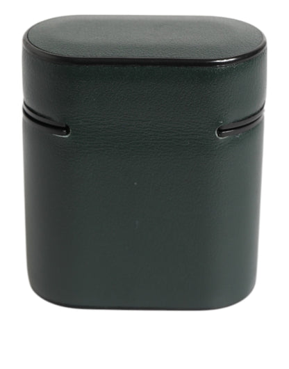 Dolce &amp;amp; Gabbana Svart Läderfodral med Logotyptryck och Flipfodral till Herr Airpods