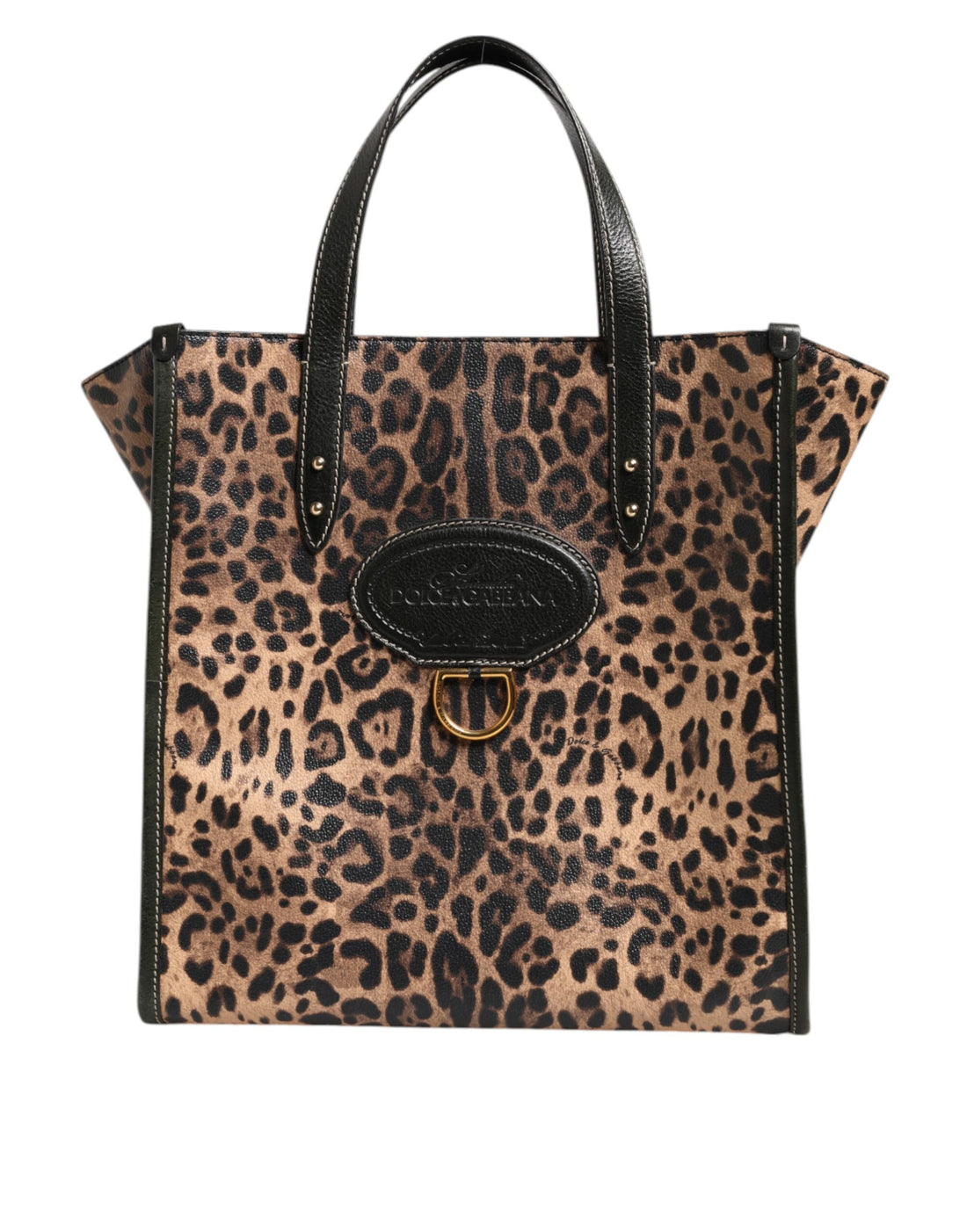 Dolce &amp;amp; Gabbana Multicolor Leopard Shopping Tote Shoulder Bag Dam Borse Bag
