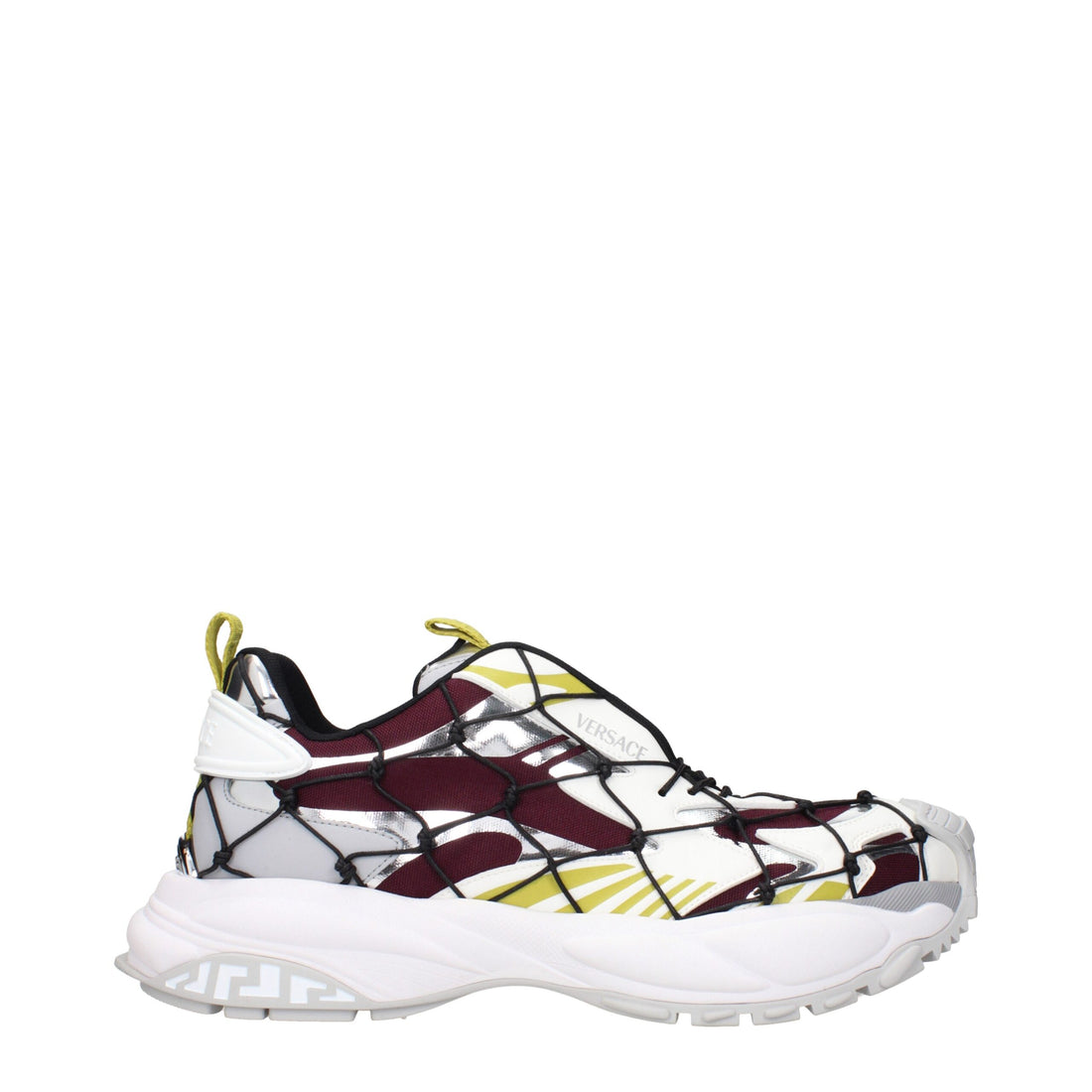 Versace Röda Tyg Athletic Sneakers