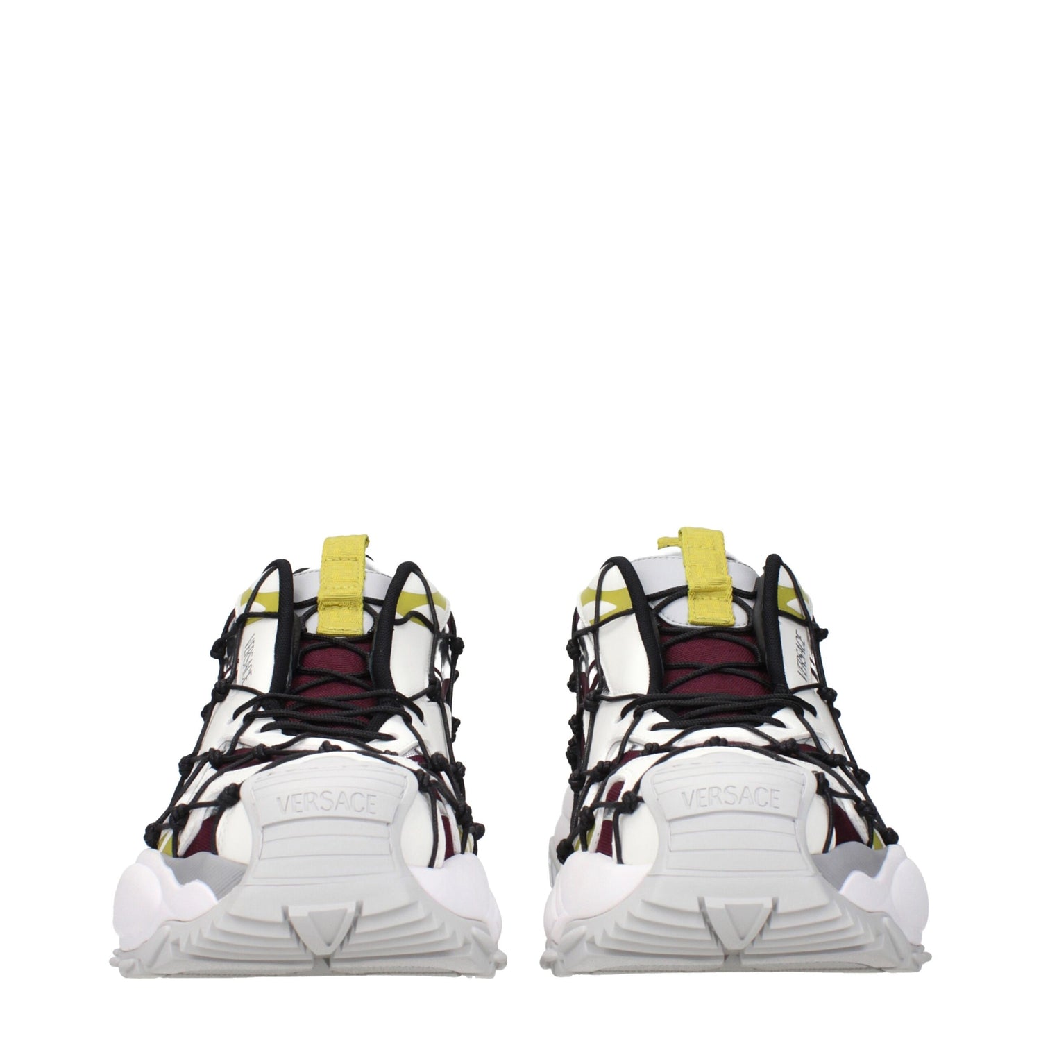 Versace Röda Tyg Athletic Sneakers