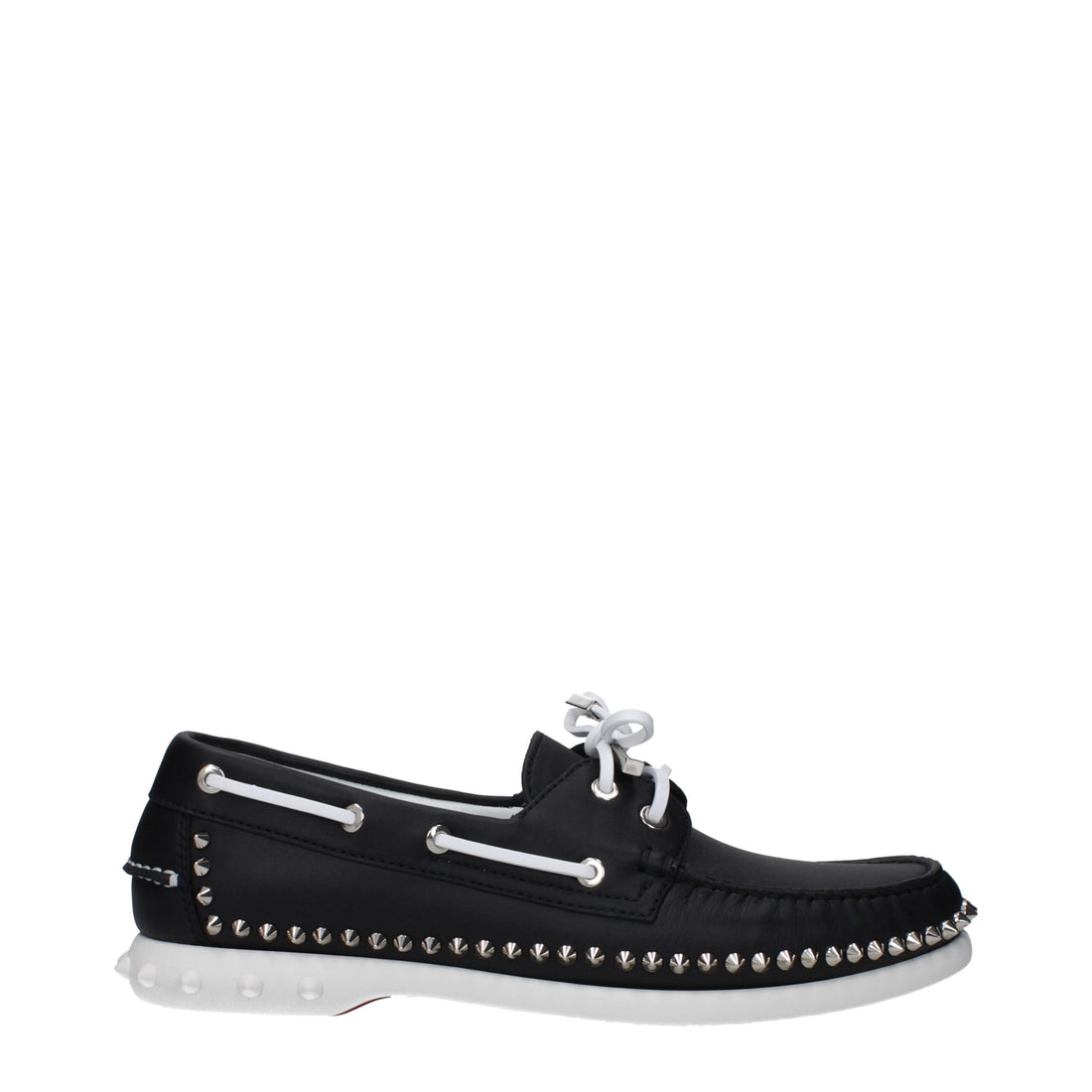Christian Louboutin svarta slip-on loafers i läder