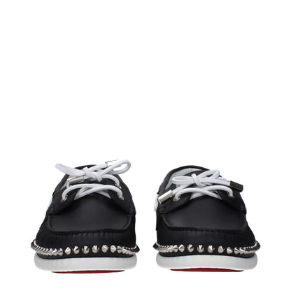 Christian Louboutin svarta slip-on loafers i läder
